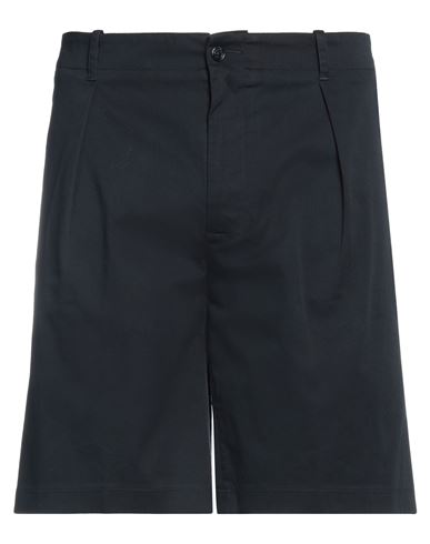 Grey Daniele Alessandrini Man Shorts & Bermuda Shorts Midnight blue Size 36 Cotton, Elastane