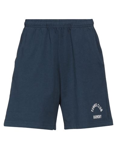 Harmony Paris Man Shorts & Bermuda Shorts Navy blue Size S Cotton