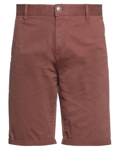 Hermitage Man Shorts & Bermuda Shorts Cocoa Size 32 Cotton, Elastane