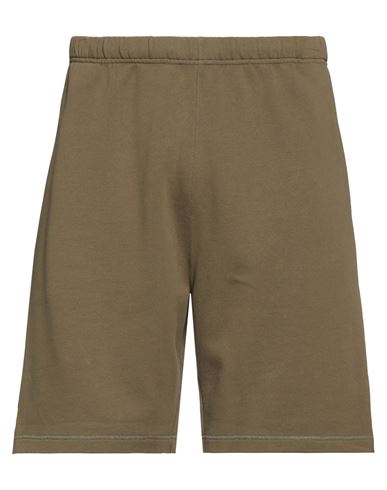 Heron Preston Man Shorts & Bermuda Shorts Military green Size S Organic cotton, Polyester