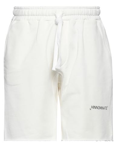 Hinnominate Man Shorts & Bermuda Shorts Ivory Size XS Cotton