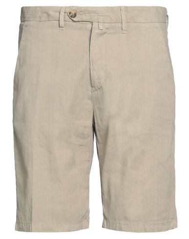 Homeward Clothes Man Shorts & Bermuda Shorts Beige Size 34 Linen, Cotton, Elastane