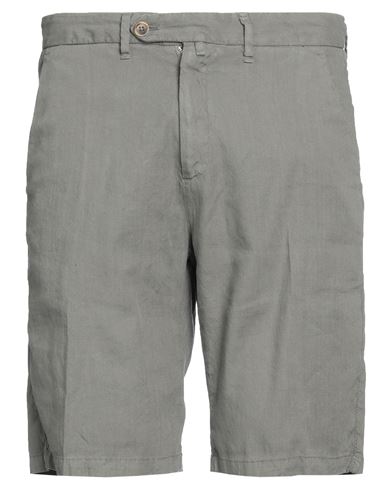 Homeward Clothes Man Shorts & Bermuda Shorts Grey Size 34 Linen, Cotton, Elastane