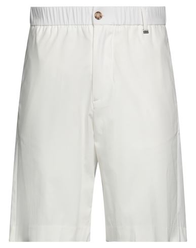 I'm Brian Man Shorts & Bermuda Shorts White Size S Cotton, Nylon, Elastane