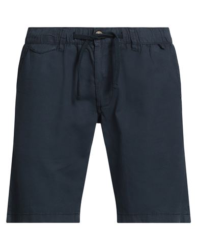 Impure Man Shorts & Bermuda Shorts Navy blue Size L Linen, Cotton