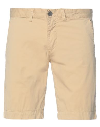 Jeckerson Man Shorts & Bermuda Shorts Sand Size 34 Cotton, Elastane