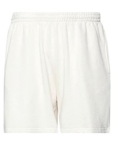 John Elliott Man Shorts & Bermuda Shorts Ivory Size 3 Cotton