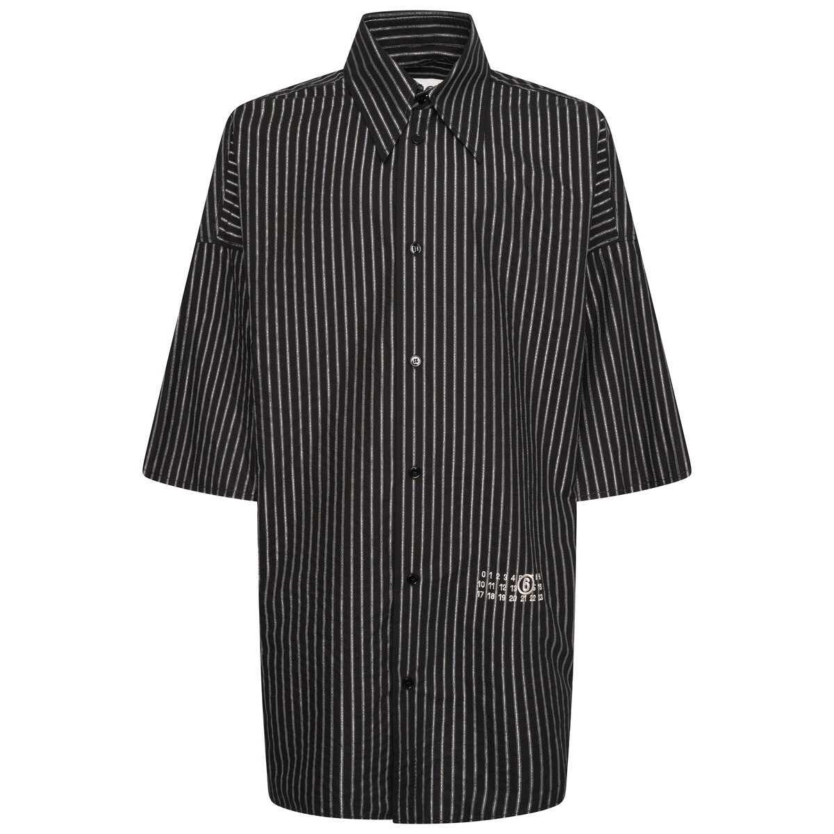 Jumbo Striped Shirt L Black
