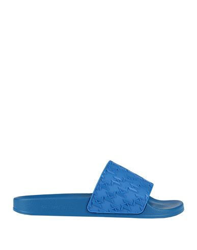 Karl Lagerfeld Kondo Monogram Slide Man Sandals Bright blue Size 8 Rubber