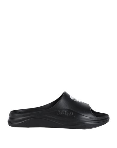 Karl Lagerfeld Man Sandals Black Size 7 Bio-based polyurethane, EVA (Ethylene - Vinyl - Acetate)