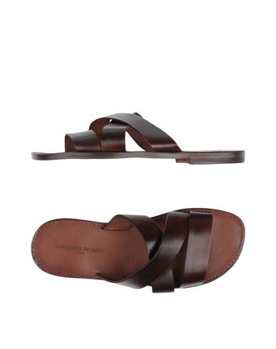 L'artigiano Del Cuoio Man Sandals Cocoa Size 9 Calfskin