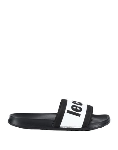 Le Coq Sportif Slide Wording Man Sandals Black Size 8.5 Textile fibers