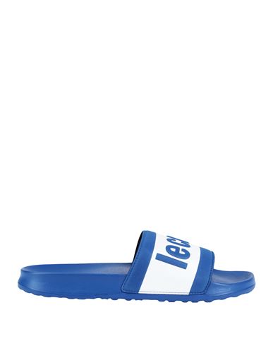 Le Coq Sportif Slide Wording Man Sandals Blue Size 9 Textile fibers