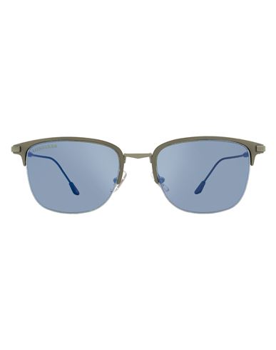 Longines Longines Rectangular Lg0022 Sunglasses Man Sunglasses Blue Size 53 Metal