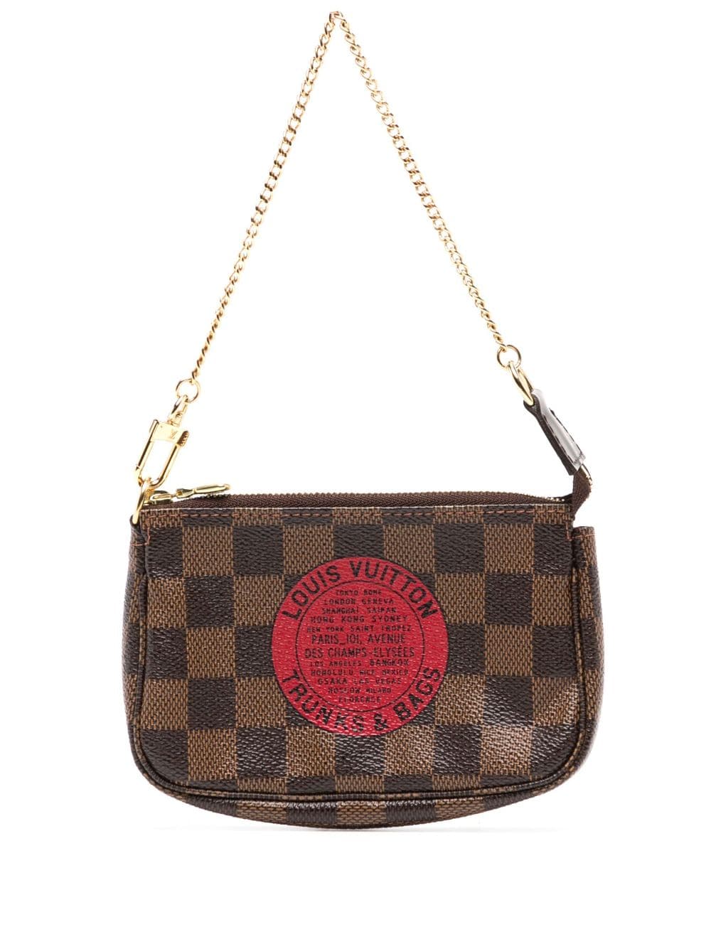 Louis Vuitton Pre-Owned 2008 pre-owned mini T&B Pochette Accessoires clutch bag - Brown