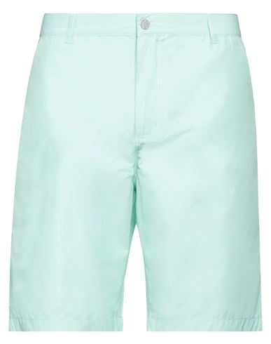 Maison Kitsuné Man Shorts & Bermuda Shorts Light green Size 26 Polyamide, Cotton