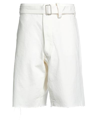 Maison Margiela Man Shorts & Bermuda Shorts Ivory Size 40 Cotton