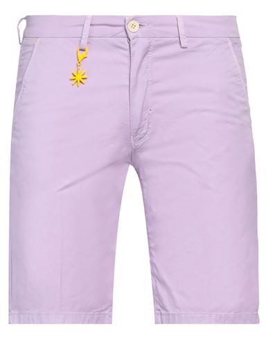 Manuel Ritz Man Shorts & Bermuda Shorts Lilac Size 34 Cotton, Elastane