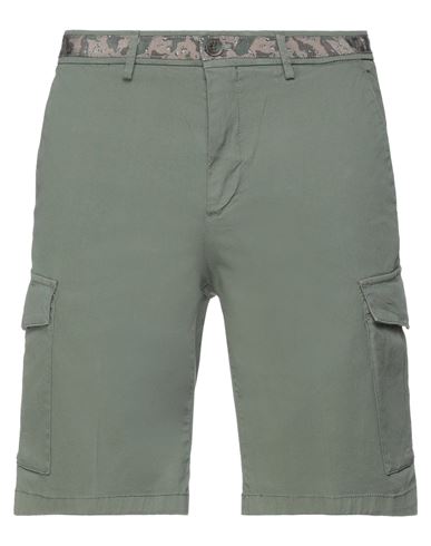 Manuel Ritz Man Shorts & Bermuda Shorts Military green Size 30 Cotton, Elastane