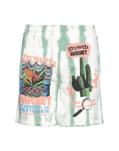 Market Growth Market Tie-dye Sweatshorts Man Shorts & Bermuda Shorts Green Size S Cotton