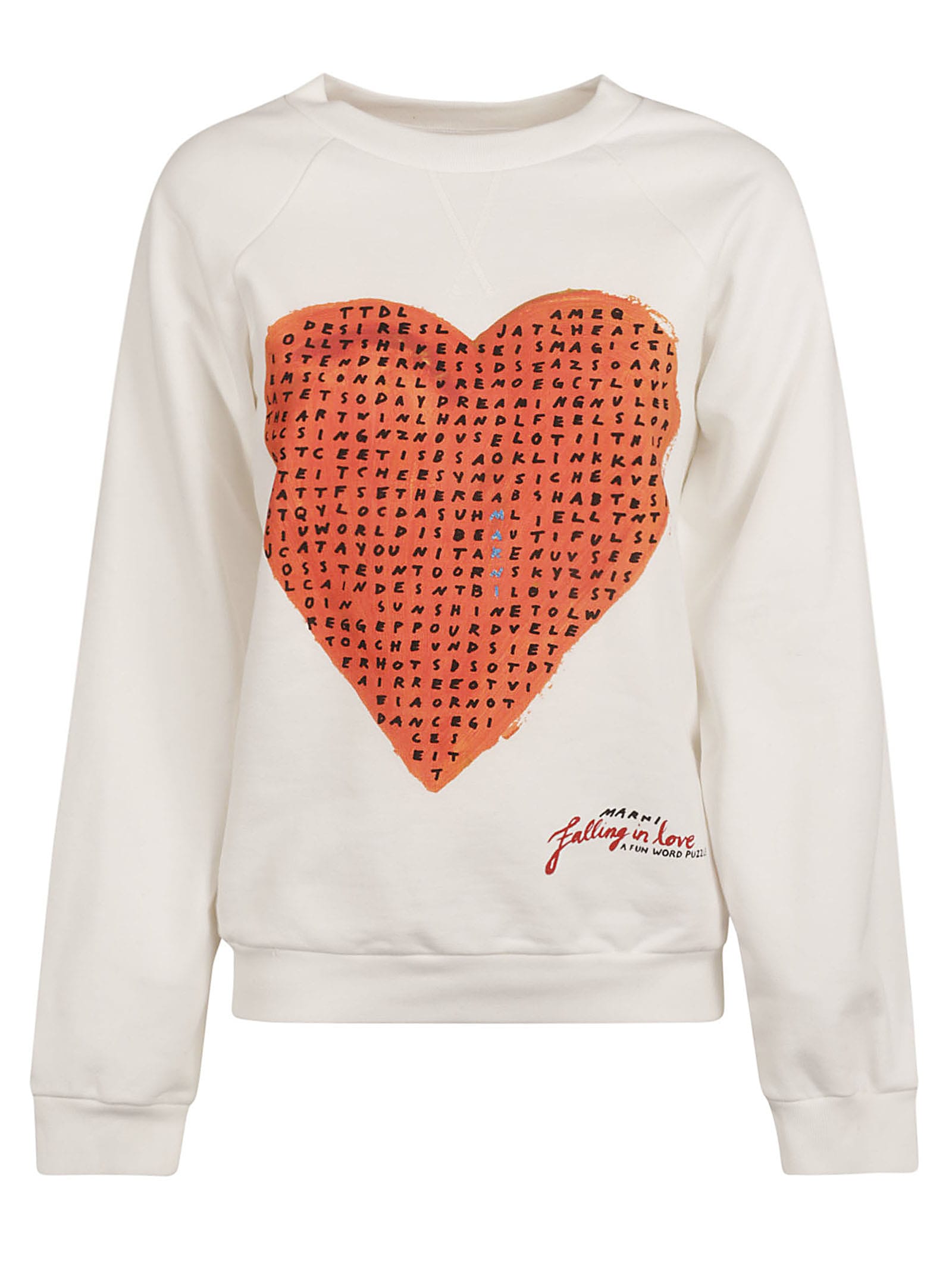 Marni Crossword Heart Loopback Sweatshirt