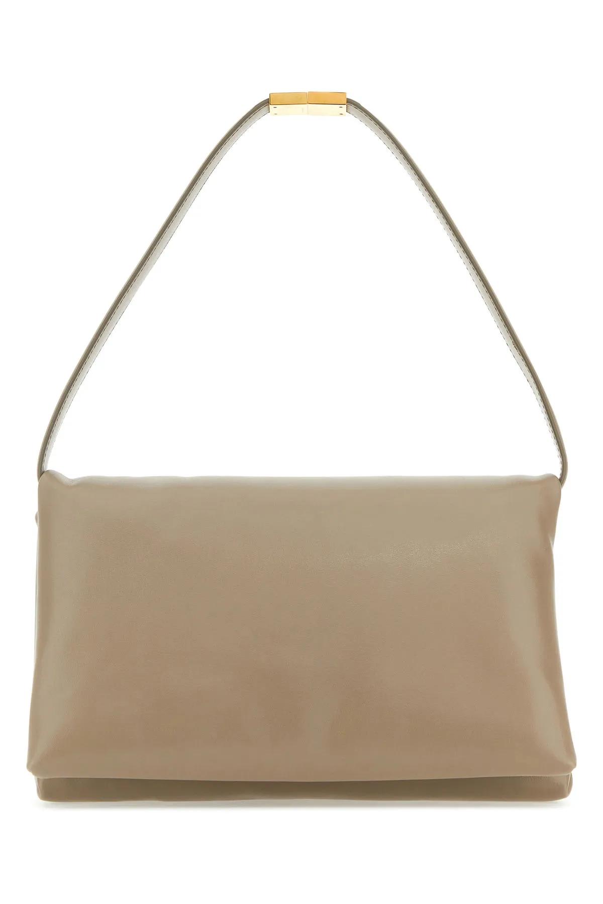 Marni Dove Grey Leather Shoulder Bag