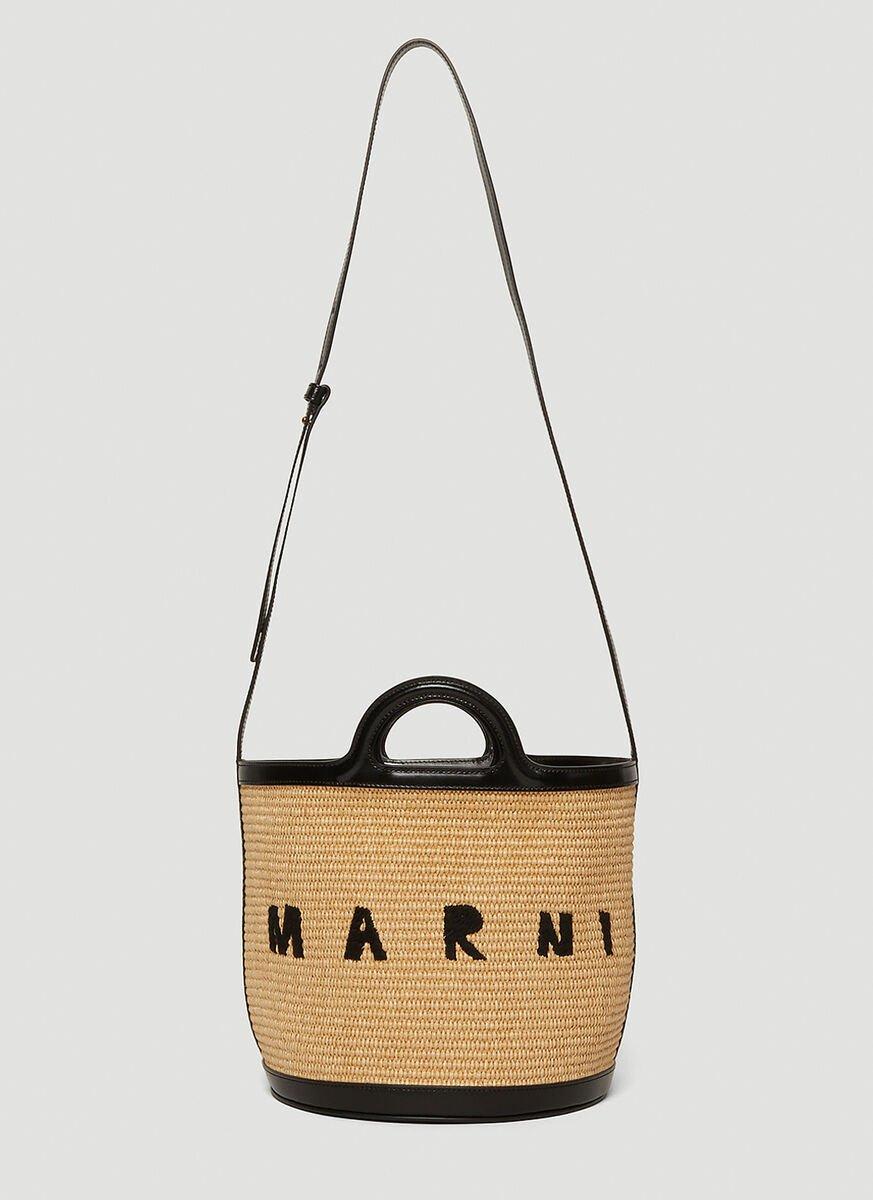 Marni Logo Embroidered Bucket Bag