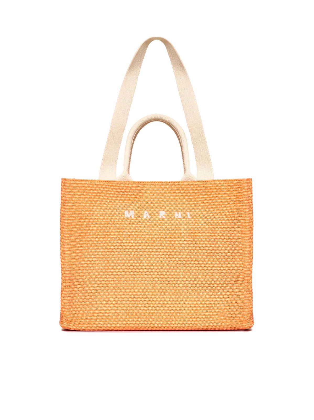 Marni Logo Embroidered Top Handle Bag