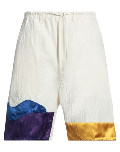 Marni Man Shorts & Bermuda Shorts Ivory Size 32 Polyamide, Cotton, Linen, Viscose