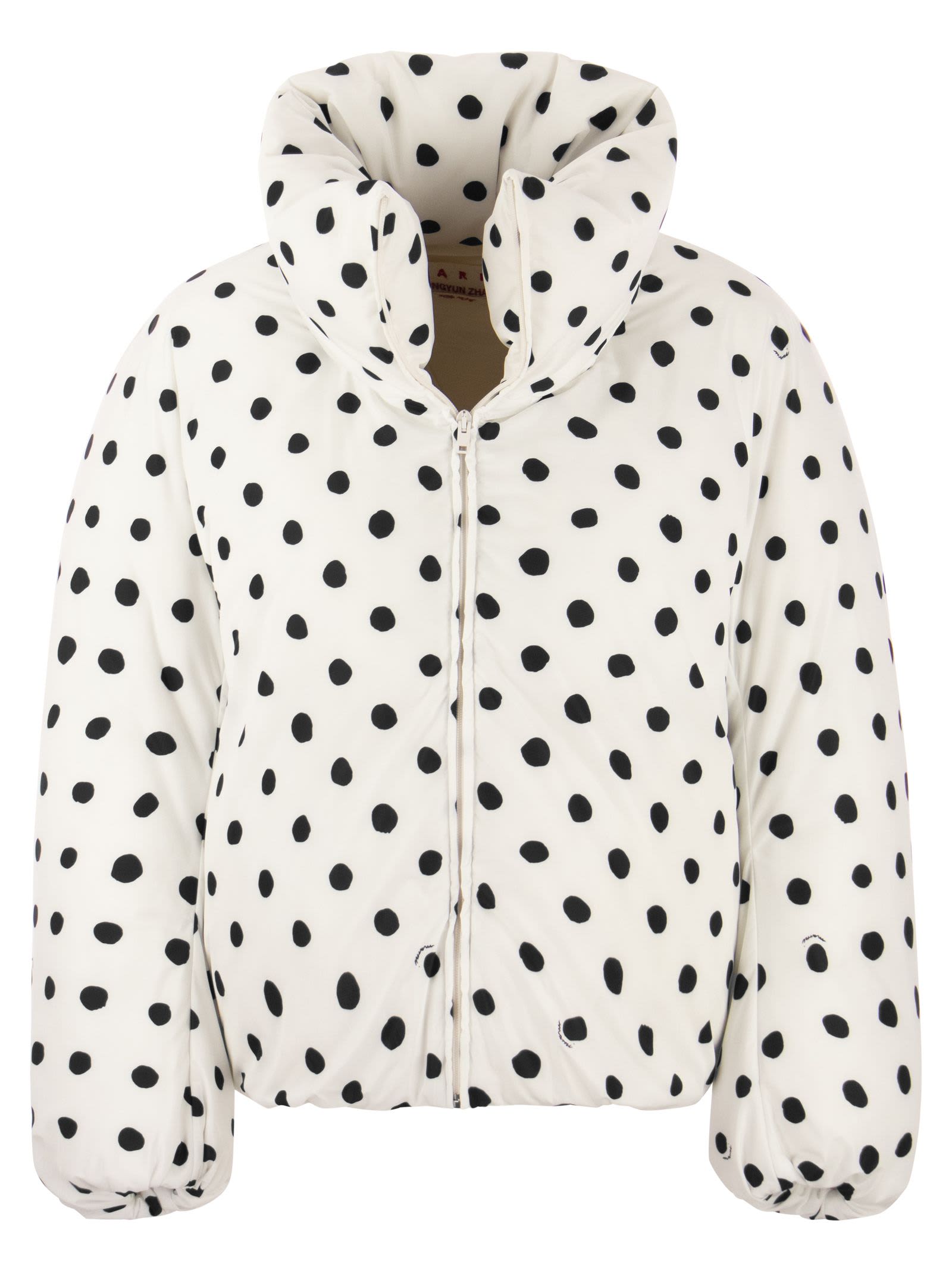 Marni Oversize Down Jacket With Polka Dots