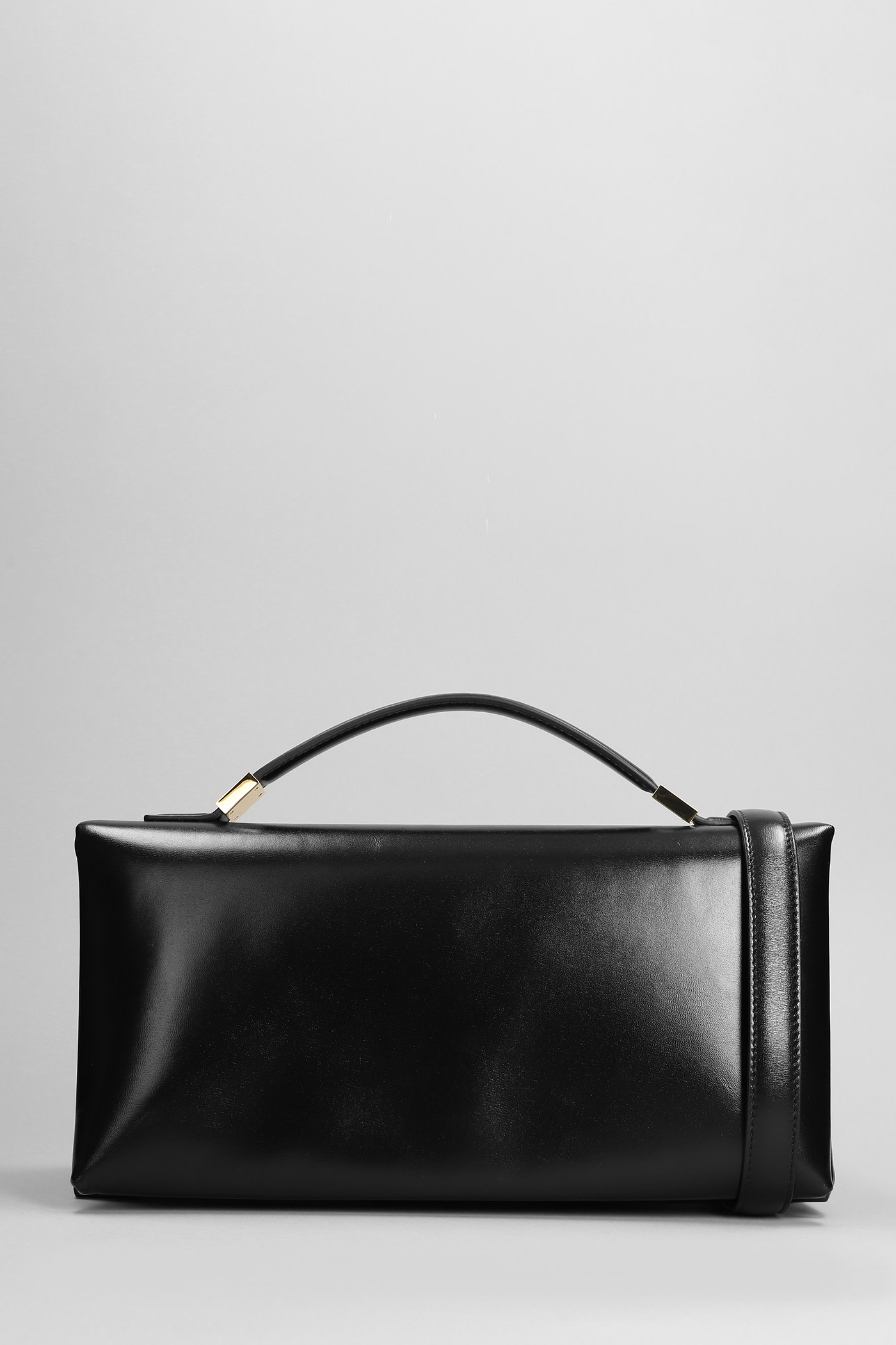 Marni Prisma Hand Bag In Black Leather