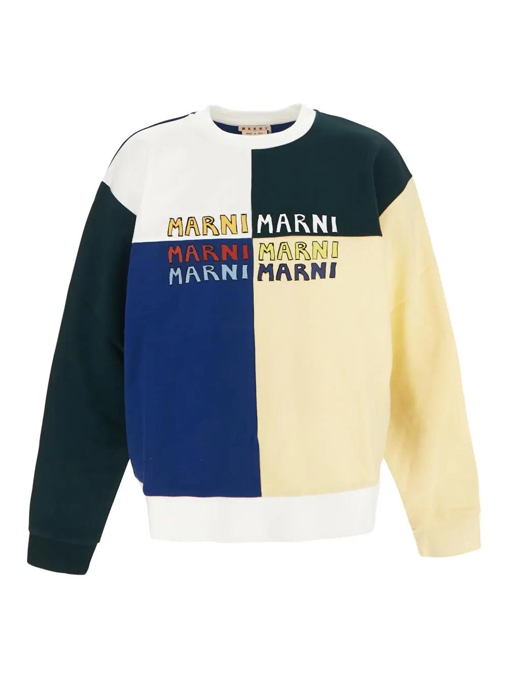 Marni Puzzle Logo Brushed Sweatshirt