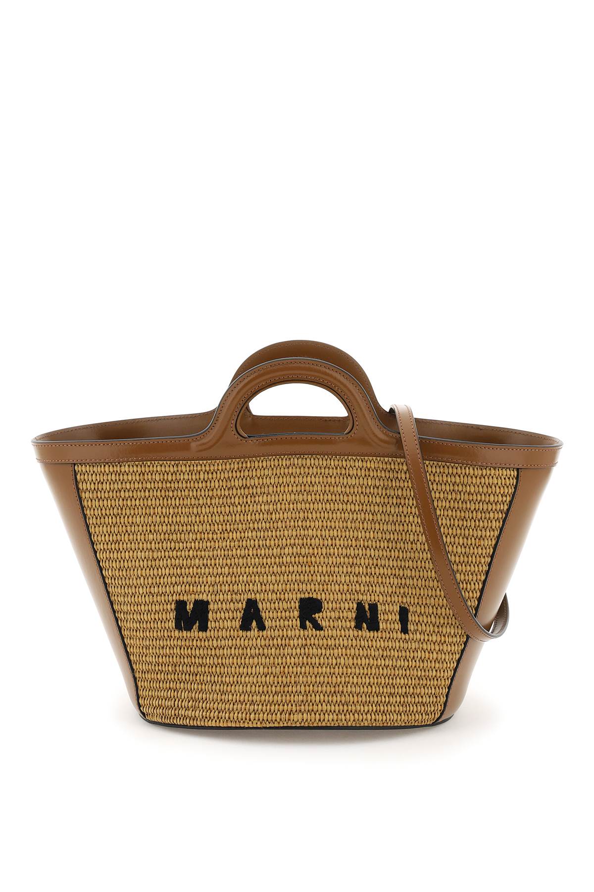 Marni Raffia And Leather Small Tropicalia Bucket Bag