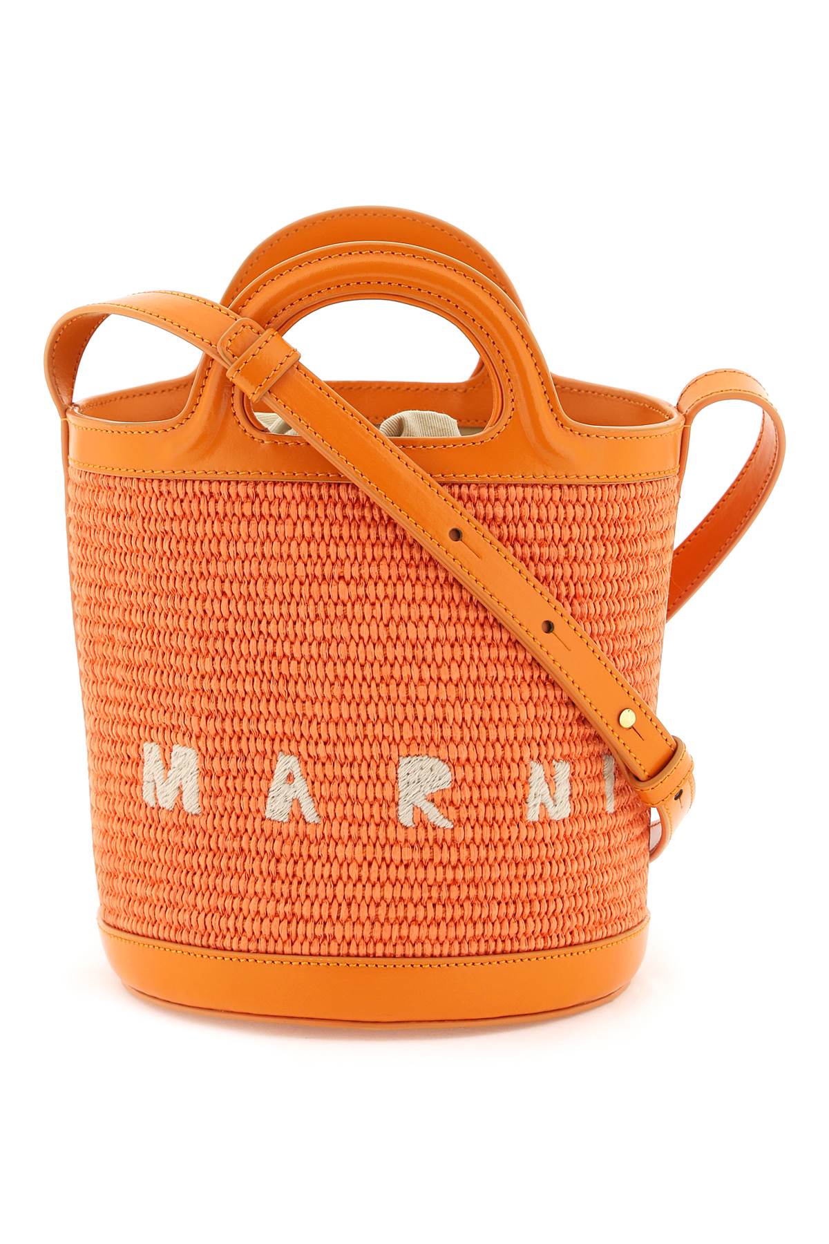 Marni Raffia And Leather Tropicalia Bucket Bag