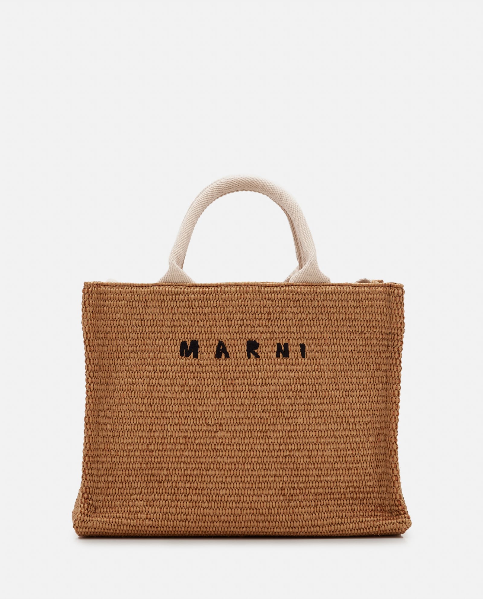 Marni Small Raffia Basket Tote Bag