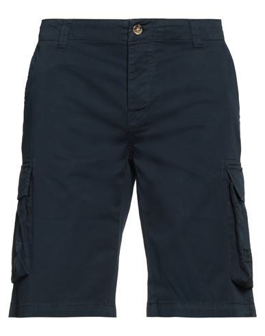 Mc2 Saint Barth Man Shorts & Bermuda Shorts Navy blue Size S Cotton, Elastane