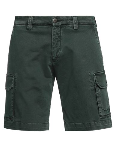 Michael Coal Man Shorts & Bermuda Shorts Green Size 34 Cotton, Elastane