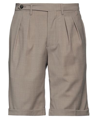 Michele Carbone Man Shorts & Bermuda Shorts Khaki Size 30 Polyester, Wool, Elastane, Cotton