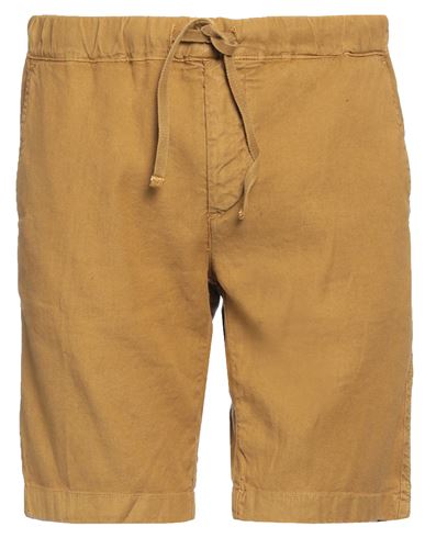 Modfitters Man Shorts & Bermuda Shorts Camel Size M Linen, Cotton, Elastane