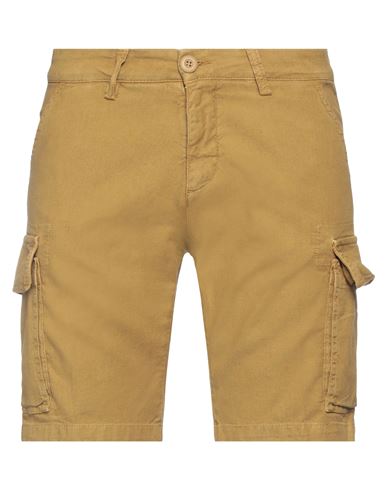 Modfitters Man Shorts & Bermuda Shorts Mustard Size 31 Cotton, Linen, Elastane