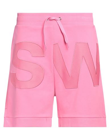 Moschino Man Shorts & Bermuda Shorts Pink Size M Cotton, Elastane, Polyester