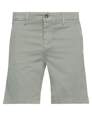 Mp Massimo Piombo Man Shorts & Bermuda Shorts Sage green Size 30 Cotton, Elastane