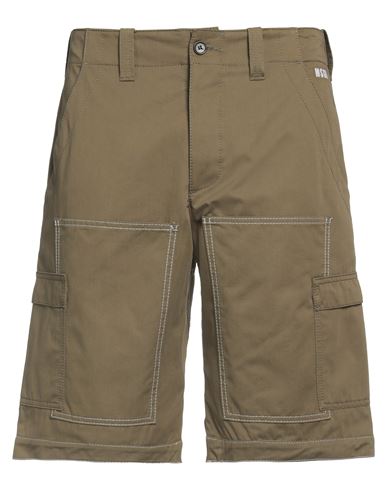 Msgm Man Shorts & Bermuda Shorts Military green Size 36 Cotton