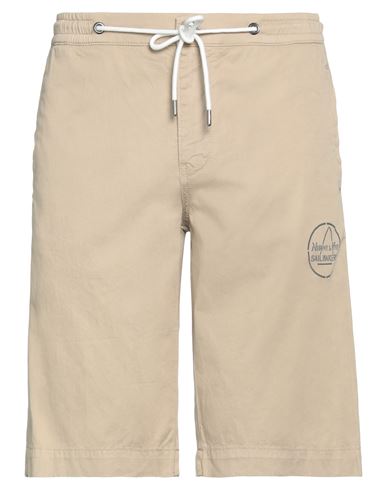 Murphy & Nye Man Shorts & Bermuda Shorts Beige Size 33 Cotton, Linen, Elastane