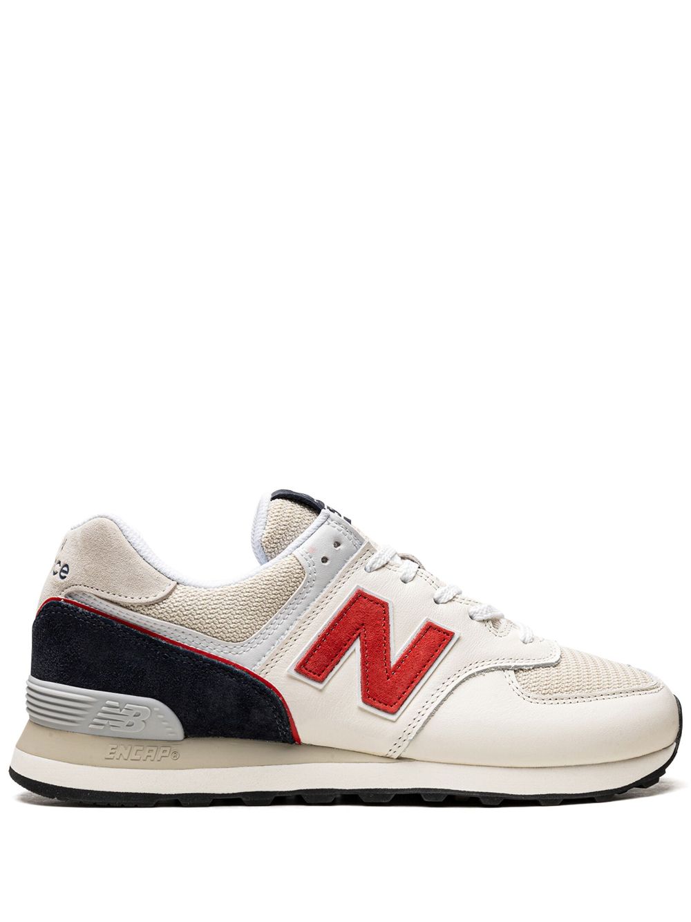 New Balance 574 "White/Light Grey/Red/Navy" sneakers
