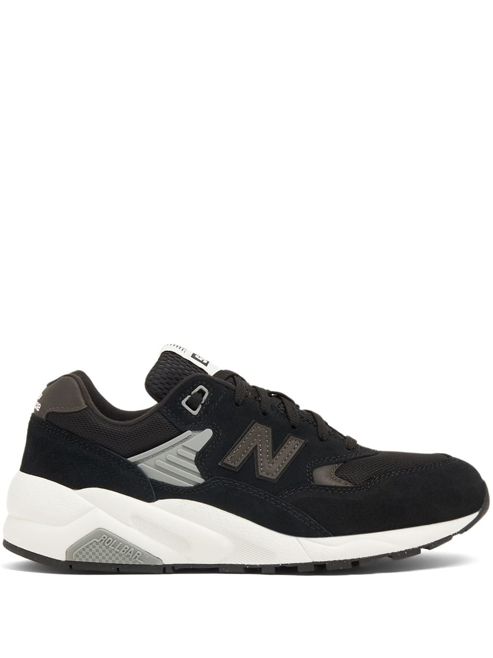 New Balance 580 logo-patch suede sneakers - Black