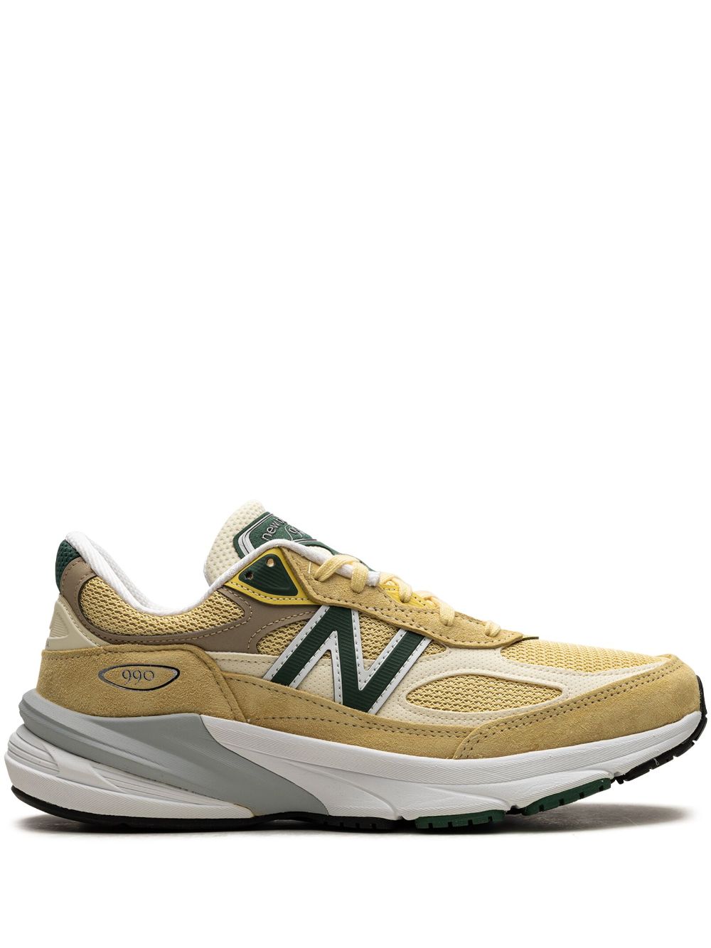 New Balance 990 "Pale Yellow/Forest Green" sneakers