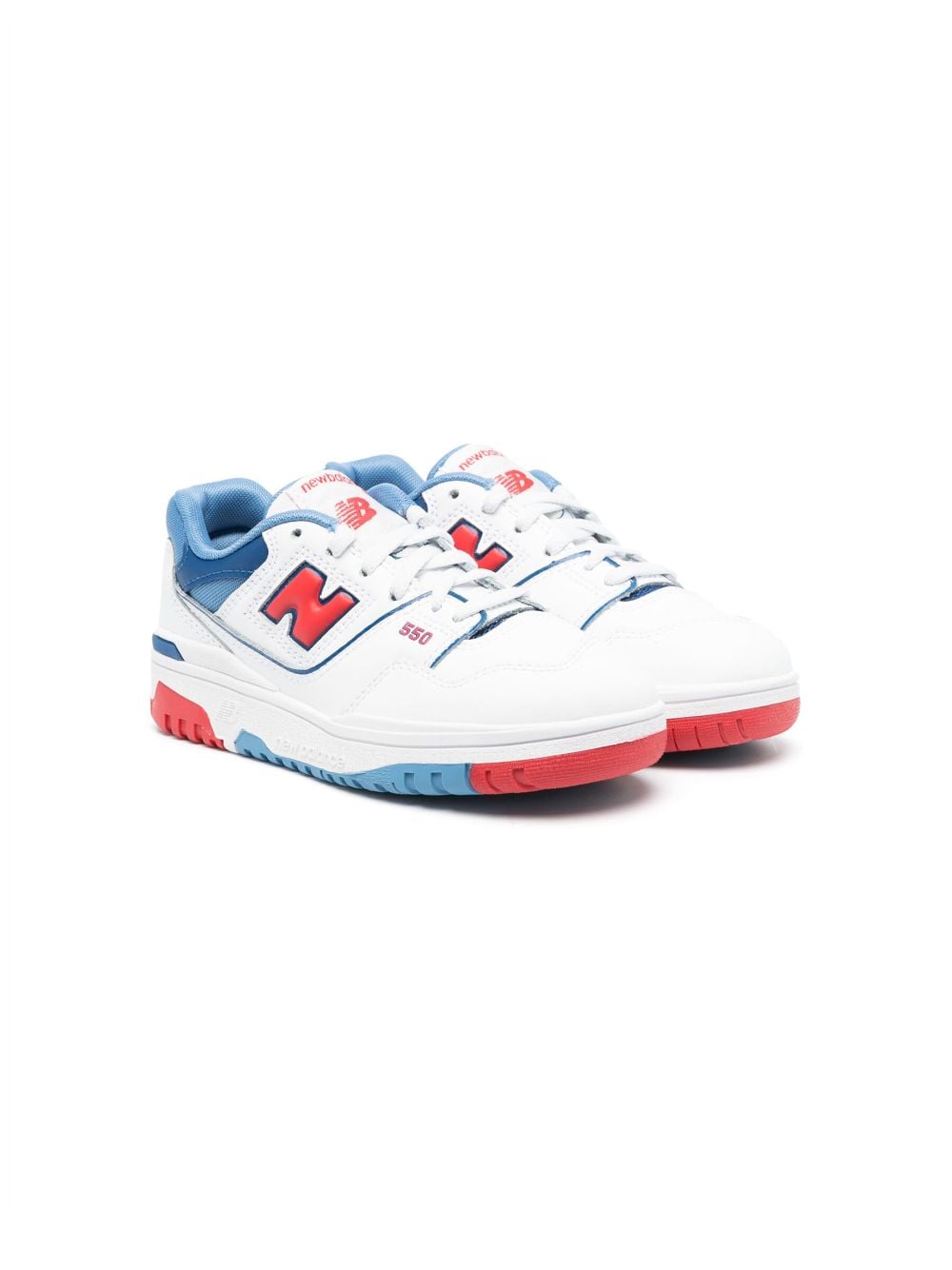 New Balance Kids round-toe lace-up sneakers - White
