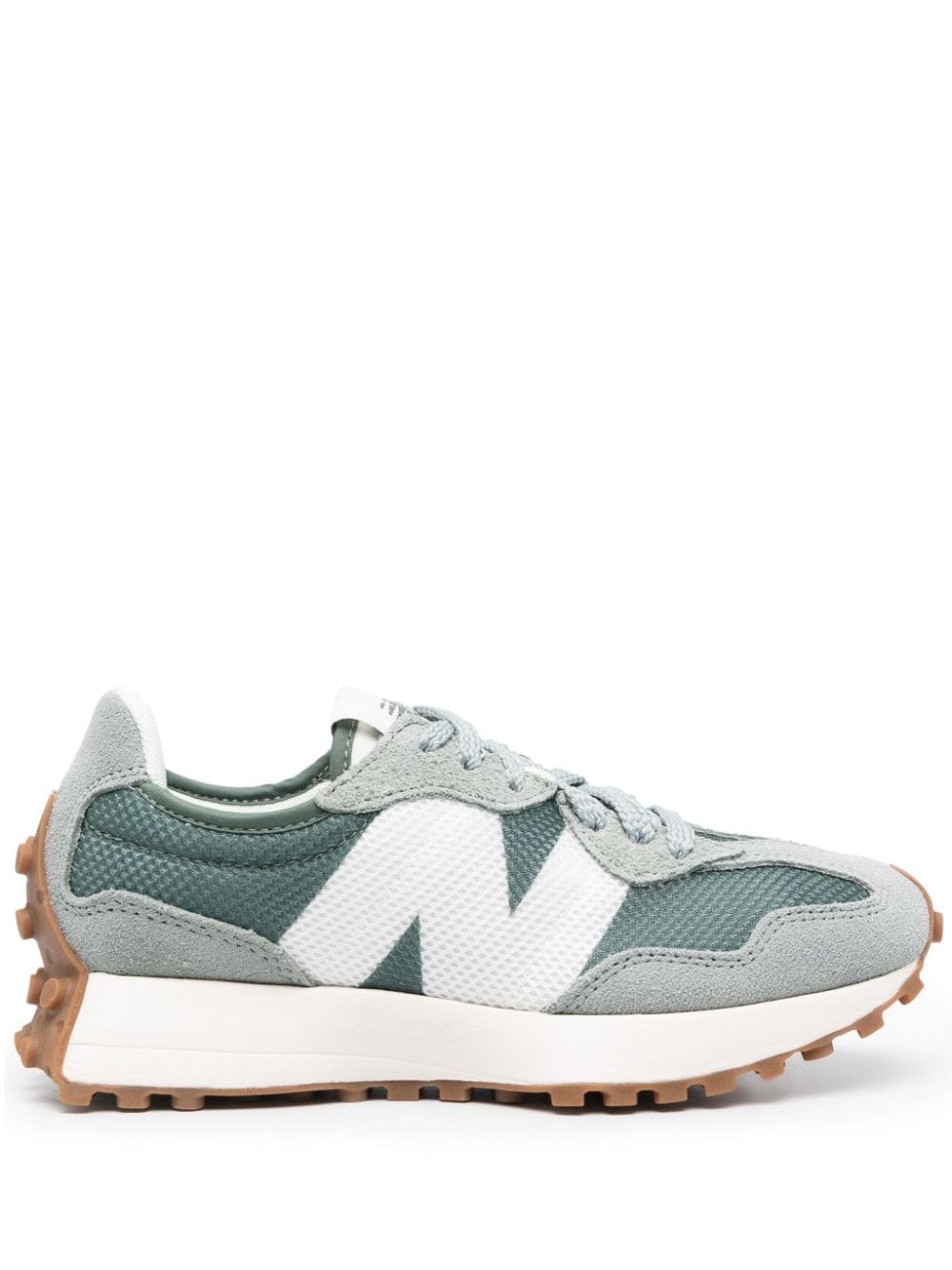 New Balance logo-patch lace-up sneakers - Green