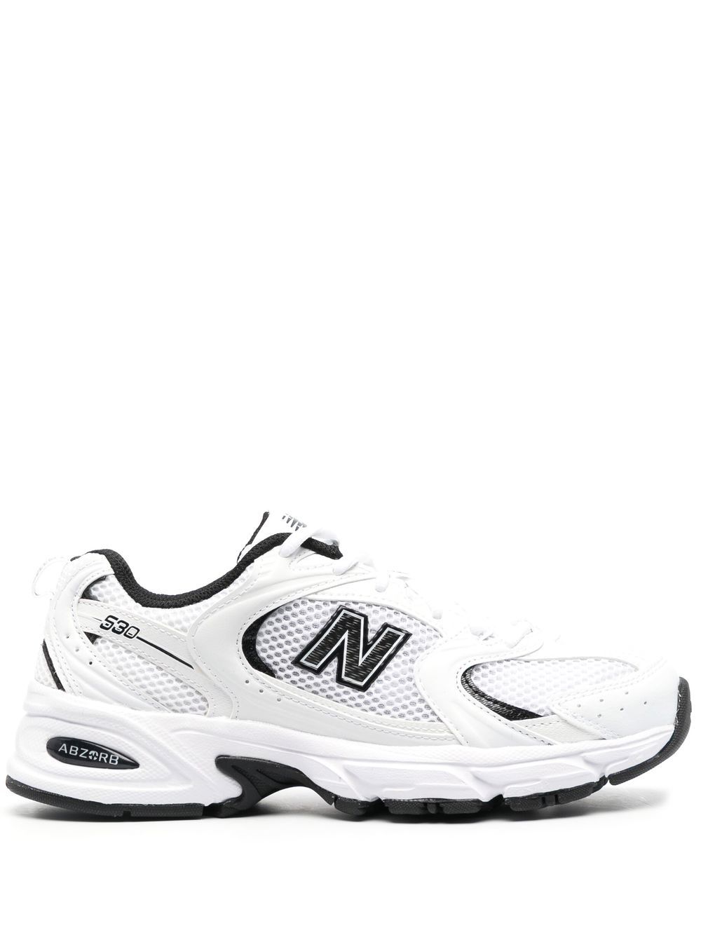New Balance logo-patch low-top sneakers - White